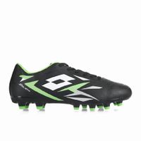 Zapato De Fútbol Niño Lotto Solista Fg Negro/verde J0463-1