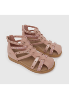 Sandalia cerrada animal print rosa Colloky (20 a 27)432402