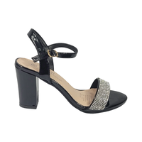 SANDALIAS DE FIESTA BONNY FRANCO NEGRO CHAROL MUJER 406-0300
