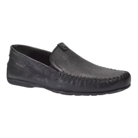 MOCASINES PEGADA DE CUERO NEGROS (HOMBRE) | 140741-03 - PEG