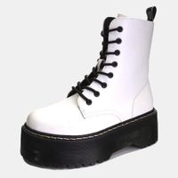 BOTIN CHALADA MUJER PLATAFORMA BLANCO 38-POOLH-9