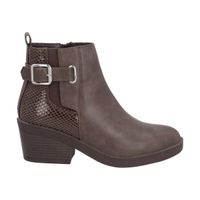 Botin Casual Mujer Café Taco Medio Harper Police