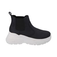 Botin Mujer Negro Plataforma Dunkin Police