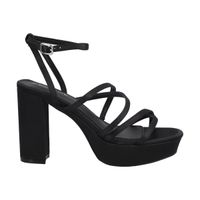 Sandalia Mujer Negro Taco Alto Holly Police