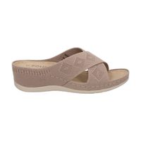 Sandalia Mujer Camel Juana  Police