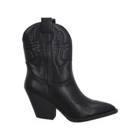 Bota Vaquera Mujer Negro Texana Luxu Police