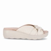 Sandalia Mujer Crema SPA Anabela Piccadilly