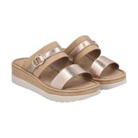 Sandalia Mujer Dorado Flora Police