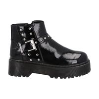 Botin Casual Mujer Negro Plataforma Rob 53 Police