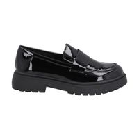 Mocasín Mujer Negro Plataforma Glossy Police