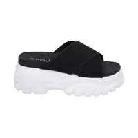 Sandalia Mujer Negro Plataforma Mixen Police