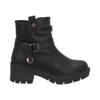 Botin Casual Mujer Negro Plataforma Luz Detogni