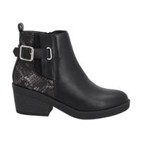 Botin Casual Mujer Negro Taco Medio Harper Police
