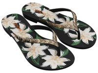 Sandalia Mujer Negro Amor Flor Grendha