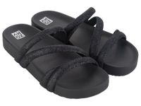 Sandalia Mujer Negro Glitter Zaxy
