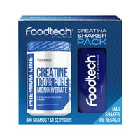 Pack Creatina 300gr + Shaker Blue White - Foodtech