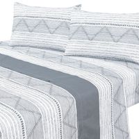 Juego de Sábanas 144 Hilos King Napoli Gris