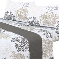 Juego de Sabanas 144 Hilos King Coral Gris