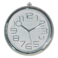 Reloj Mural Decorativo Lugano Silver 30.5 x 4.5 Cm