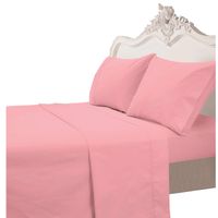 Juego de Sabanas 200 Hilos Lisa Palo Rosa 2 Plazas