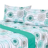 Juego de Sabanas 144 Hilos Umbrella Turquesa King