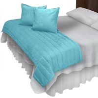 Piecera Con Fundas Velvet Aqua Reversible