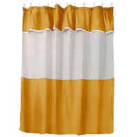 Juego de Cortina para Baño Mostaza 5 Piezas sin Forro