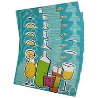 Set de Individuales Decorativo Cocktail 6 Piezas