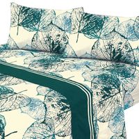 Juego de Sabanas 144 Hilos King Catalina Turquesa