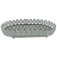 Centro de Mesa Decorativo Verdún Ovalada Silver