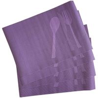Set de Individuales Decorativo Cubierto 4 Piezas Morado
