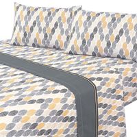 Juego de Sabanas 144 Hilos King Sidney Grafito