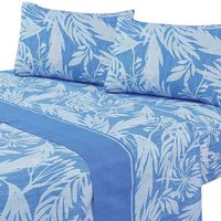 Juegos de Sabanas 144 Hilos King Botanica Blue