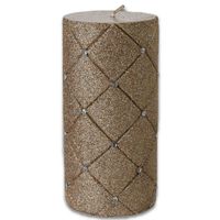 Vela Decorativa Brillantes Gold Grande