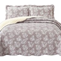 Quilt Sherpa 2 Plazas Helechos Crudo