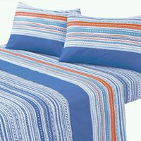 Juego de Sabanas 144 Hilos King Karachi Azul