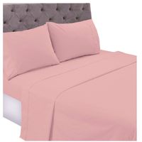 Juego de Sabanas 144 Hilos Lisa Palo Rosa 1,5 Plaza