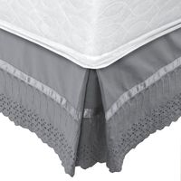 Faldón 144 hilos Broderie Amanda 1,5 Plaza Gris