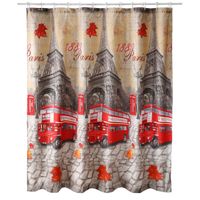 Cortina para Baño Diseño Vintage con Forro