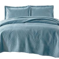 Quilt Liso Velvet Ibiza Celeste Light 2 Plazas