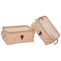 Set de Cestas Decorativas Cactus 2 Pzas