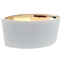 Centro de Mesa Decorativo Austria Ovalada Gris