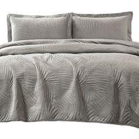 Quilt Liso Velvet Ibiza Gris 1,5 Plaza