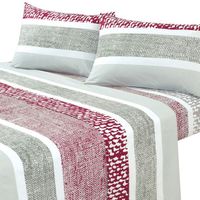 Juego de Sabanas 144 Hilos 1 Plaza Telar Burdeo