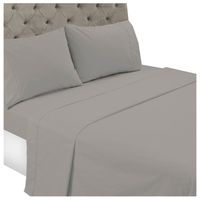 Juego de Sabanas 144 Hilos Lisa Gris King