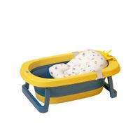 Bañera Plegable Bebé Con Termometro y Cojín Amarillo BABYMINE