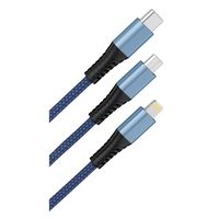 Cable 3 en 1 Compatible con Iphone, Micro y Tipo-C Master-G