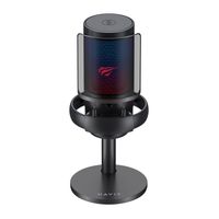 Micrófono Streaming RGB GK50B Negro Havit