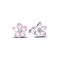 Aretes de Botón Flor de Cerezo