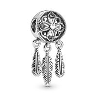 Charm en Plata Cazador Espiritual de Sueños